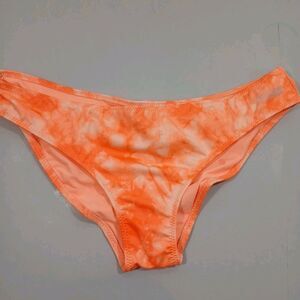 Victoria's Secret PINK Sport Gym To Swim Bottoms, Tie Dye Orange SIZE Large